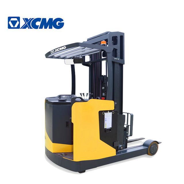 XCMG official 1.5 ton 2 ton 2.5 ton electric stacker China new stand-on reach stacker forklift price